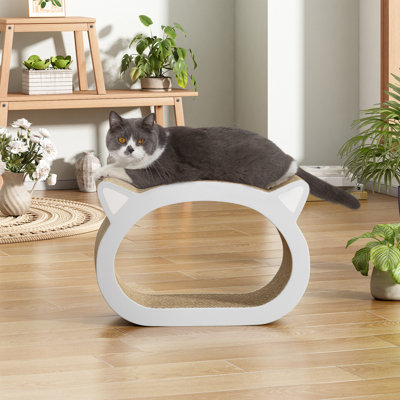 Cat Scratcher Cat Toy Corrugated Cardboard Cute Cat Head Shape