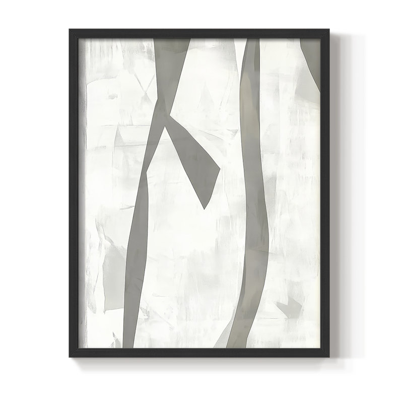 «Abstract III», reproduction encadrée - prête à être accrochée, H 14 po x l 11 po, Noir