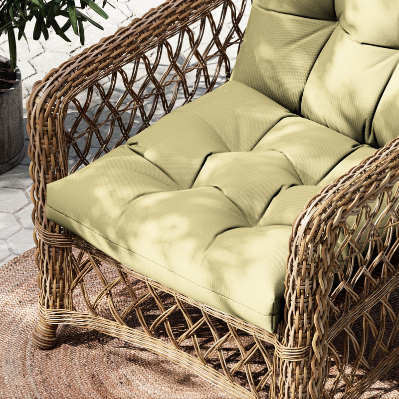 Anjelyka 22"W X 22"D Outdoor Cushions 5" Indoor And Outdoor Seat/Back Cushion, Pastel Yellow