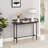Modern Industrial Console Entryway Table with Power Outlets and USB Ports, Narrow Sofa Table with Metal Frame and Engineered Wood Top-1069811219-1069811216