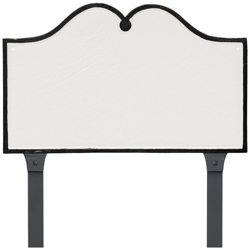 Enseigne d’adresse pour pelouse sur 1 ligne hillsdale, Blanc / Noir, Oui