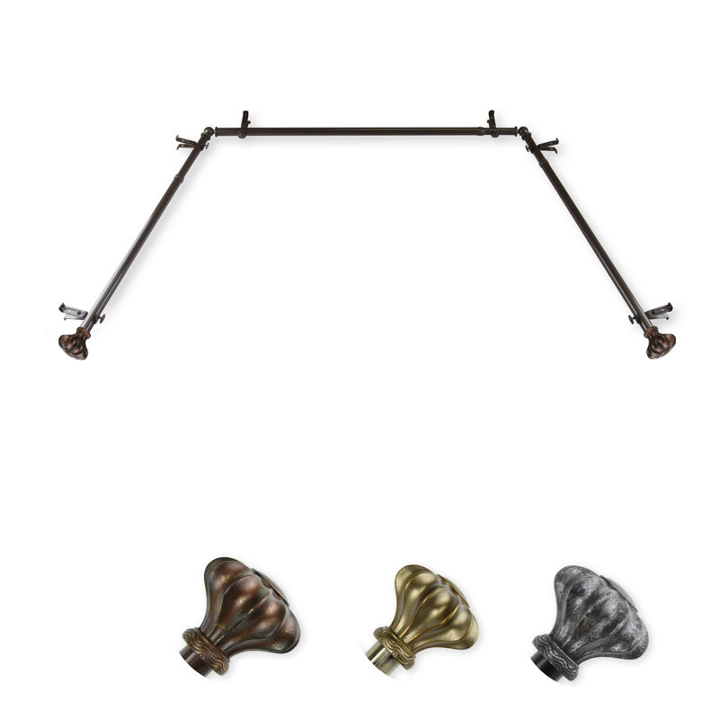 Ensemble de tringle à rideaux simple et quincaillerie Diboll Bay, Cacao