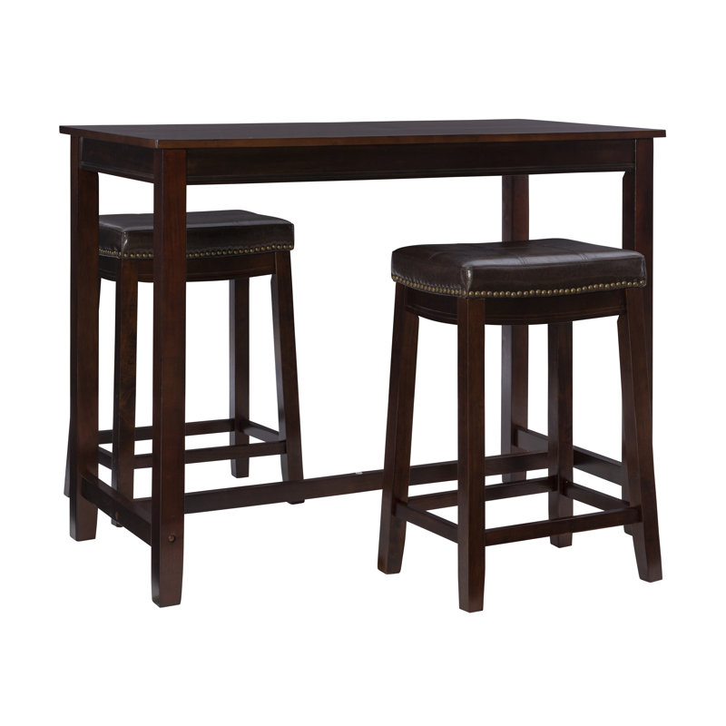 Arlyce 4 - Person Bar Height Dining Set, Brown, 36" H x 47.25" L x 23.75" W, Brown