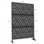 Écran d'intimité en métal H 76 po - noir. Idéal pour l'intimité intérieure et extérieure. Cloison autoportante pour terrasse et balcon. Rouille - acier. Jardin polyvalent. Installation facile: écran noir l 76 po.-124879610