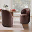 PU Leather Barrel Swivel Armless Dining Chair-282501240