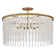 Rubina 30" Six-Light Chandelier w/ Hand-Strung Crystal Strands