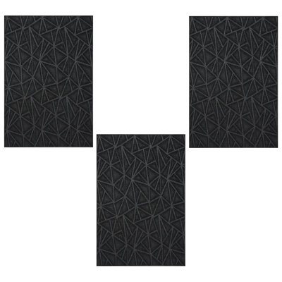 Tapis noir intérieur / extérieur Furnish My Place