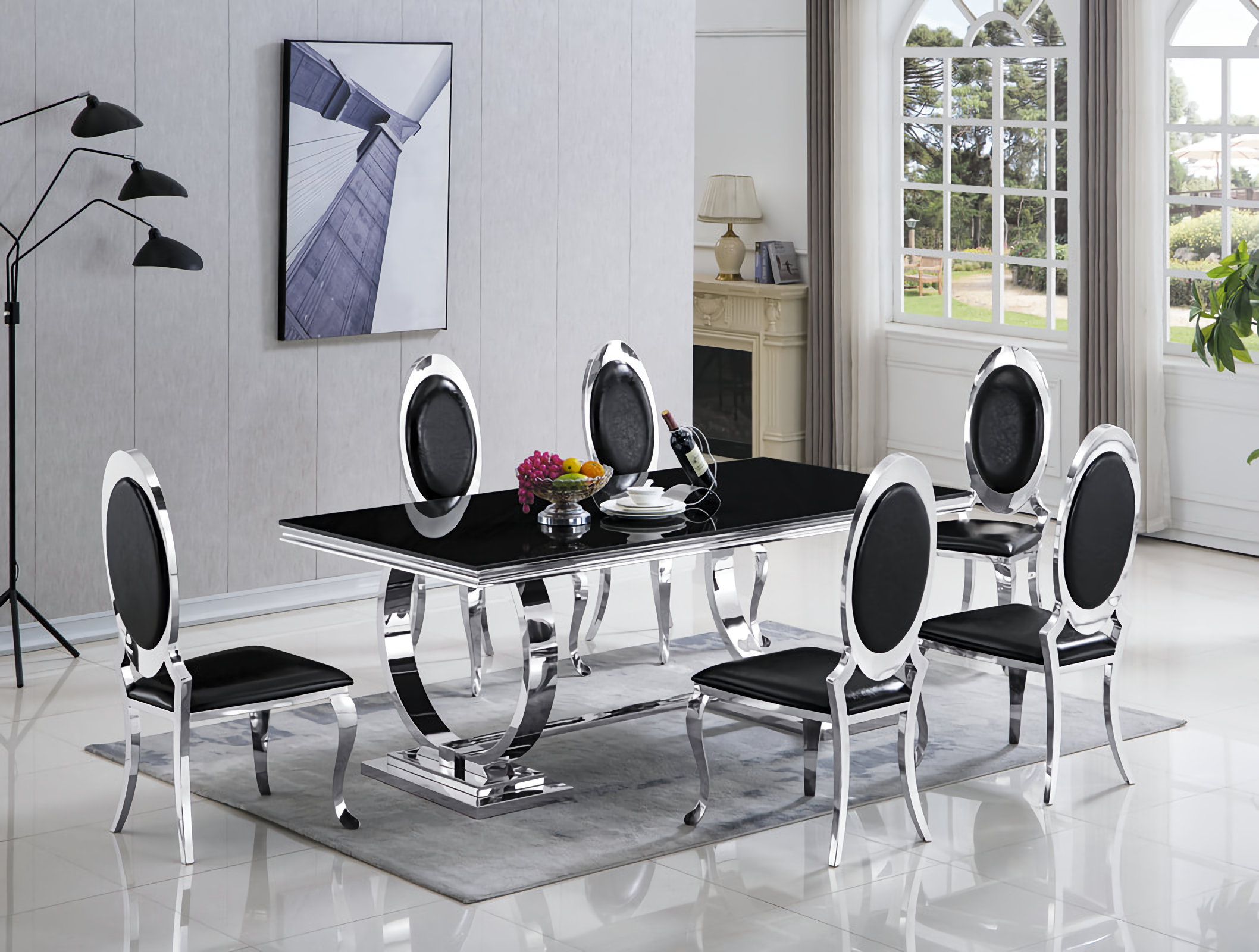 Grand Discount Furniture Hh 2021 Dining Room Table 6 ChairWhite