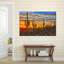 Cactus coucher de soleil sur toile-600888001