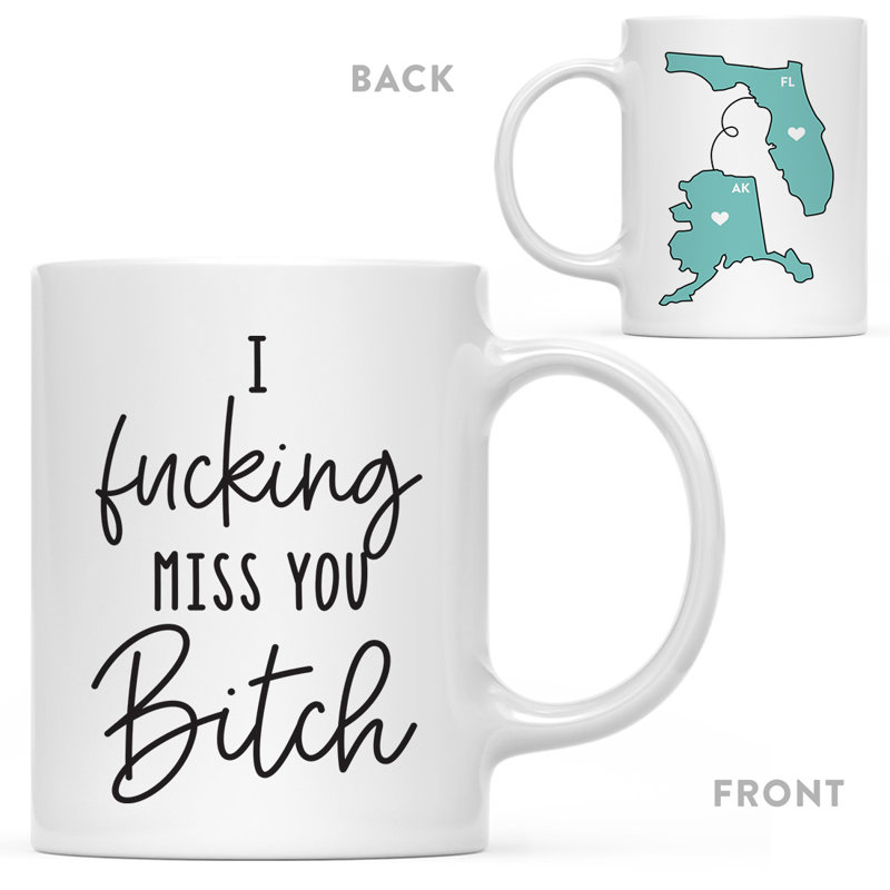 Ceramic Coffee Mug, Florida And Alaska