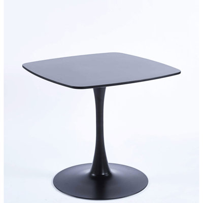 Black Table, Stable Metal Legs, 28.52 In Height, Easy To Assemble And Clean Table Black, Legs For Stability, Clean, 34.53 Lb Weight