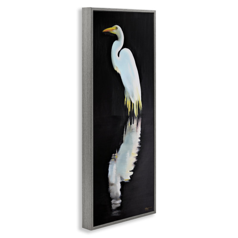 Aigrette foncée, art giclée par D. Rust, Estampe numérique Farmhouse, H 24 po x l 10 po