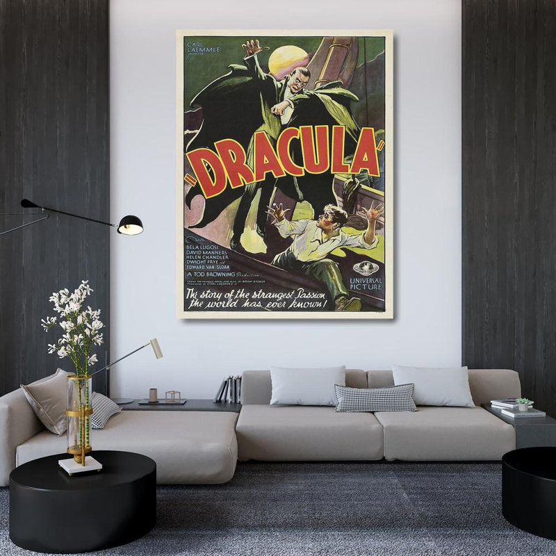 Art sur toile tendue avec trinité de la galerie Trinx Anonyme: Dracula 1931, H 47 po x l 36 po