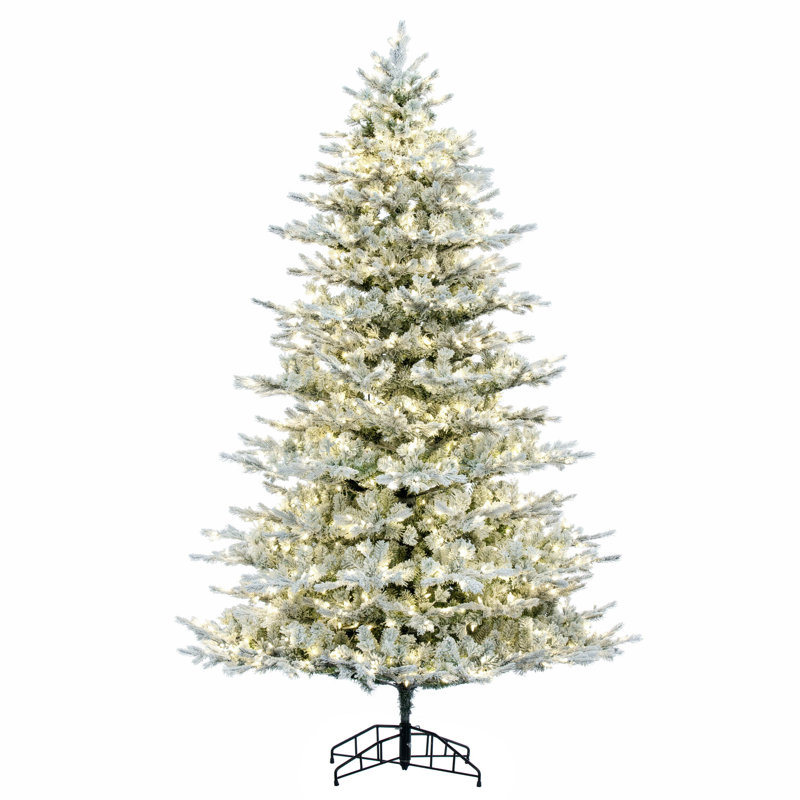 9' H Lighted Artificial Pine Christmas Tree