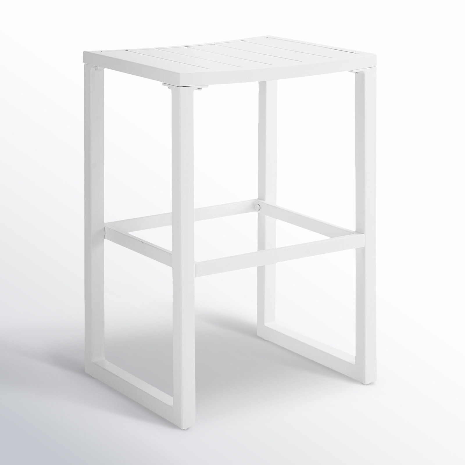 Armando 30" Aluminum Patio Bar Stool, White