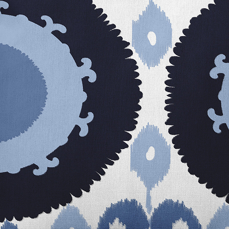 Housse et insert pour coussin carré Happy Hippy, Bleu marine / bleu, H 20 po x l 20 po
