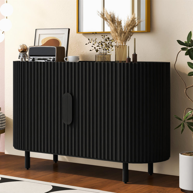 Buffet de 47,83 po de largeur Mylisa, Noir