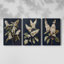 Floral Study Series LII - Ensemble de 3 toiles tendues avec châssis - Prêt à être accroché-107312110