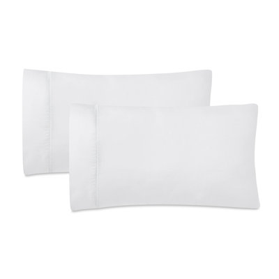 Ensemble de 2 taies d'oreiller à ourlet brodé à densité de tissage 600 fils Pandora