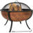 Jaramillo 32" Round Wood-Burning Copper Finish Steel Fire Pit Bowl with Spark Screen-73247513