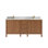 Elizabeth Teak  72 In. W X 22 In. D Double Sink Bathroom Vanity In Dark Natural With 2 In. Carrara Marble