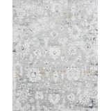 Hublersburg Floral Area Rug in Gray