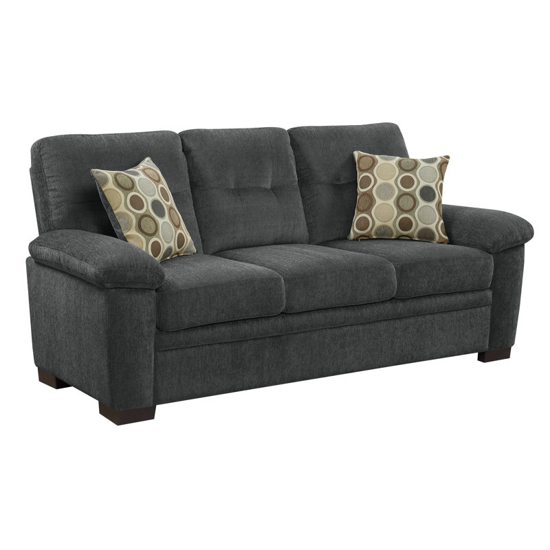 Canapé en chenille 78,5 po, Gris anthracite