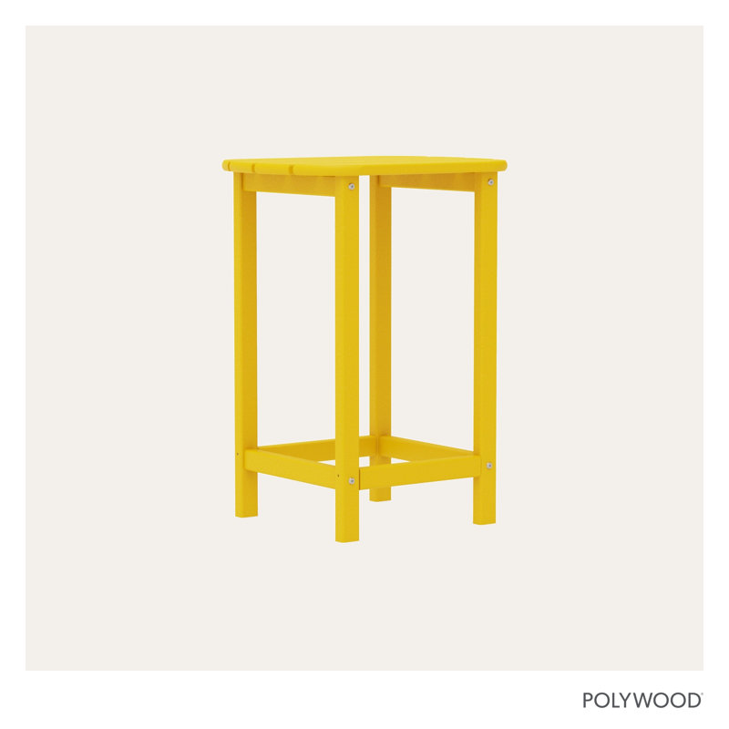 POLYWOOD South Beach 26" Counter Side Table, Lemon