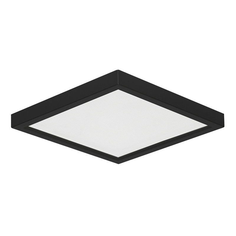 Plafonnier encastré à 1 lumière DEL annegrete, Noir, 7"