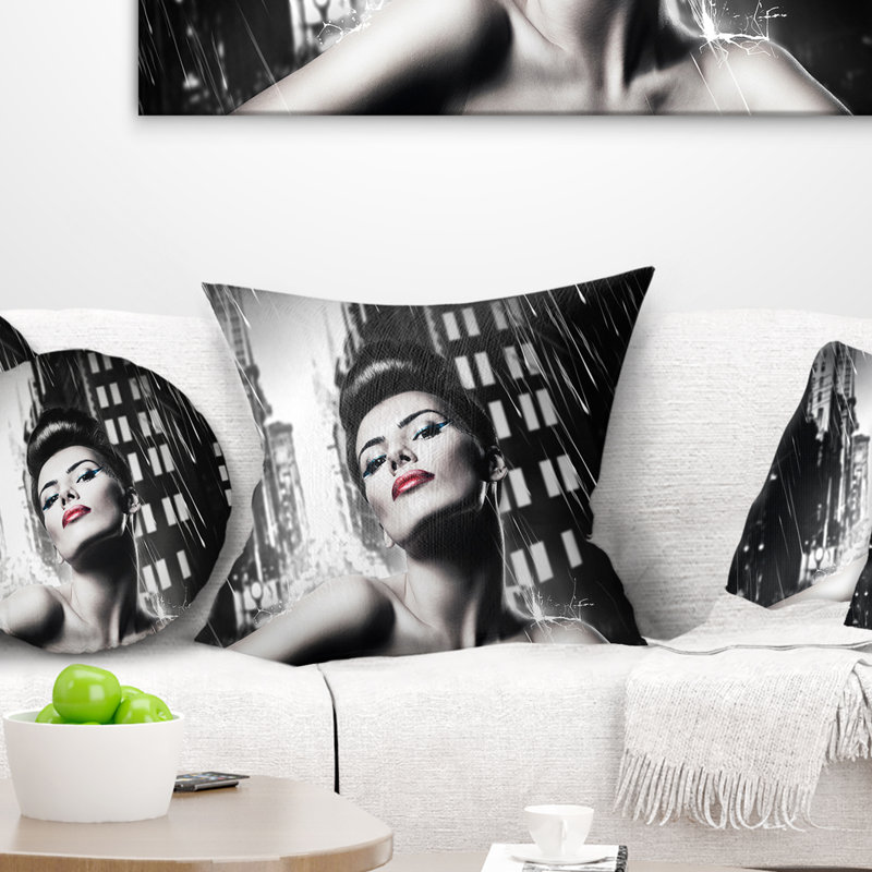 Coussin Portrait, 18 po x 18 po, Carré