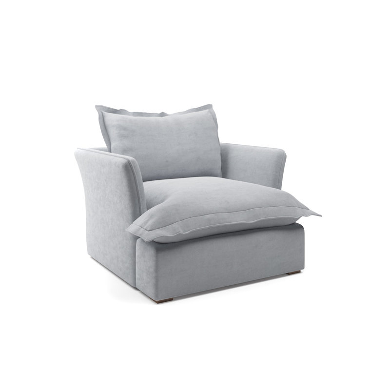 Haven Armchair, Light Blue 100% Polyester