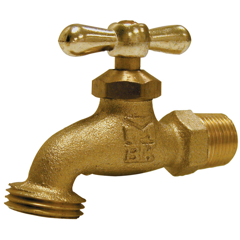 MIP Inlet Brass Standard Threaded Hose Bibb