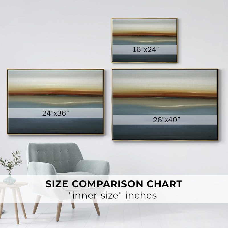 «Beside the Blue II», reproduction sur toile tendue, Or, H 25 po x l 17 po x P 2 po