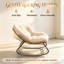 Fauteuil à bascule berçant, conception surdimensionnée avec coussin, mobilier d'extérieur pour la cour, le patio et le jardin-155011247