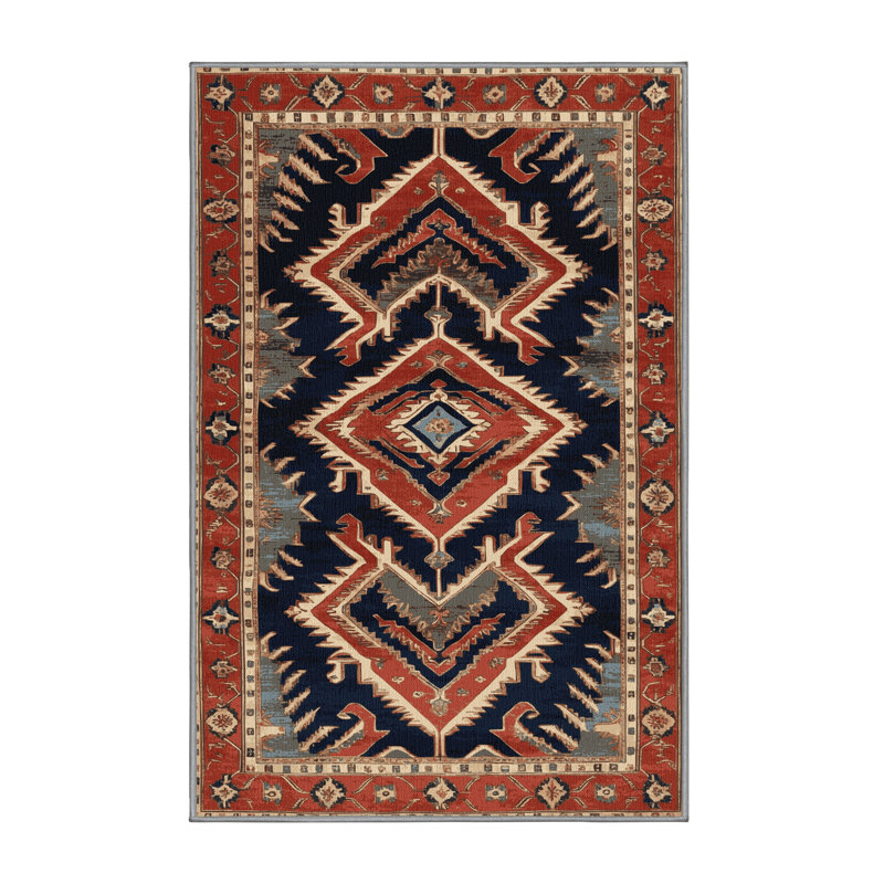 Tapis brun lavable à la machine, Rectangle 7 pi x 10 pi