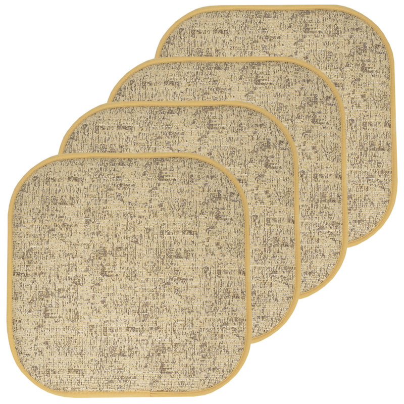 Coussin de coussin de chaise en mousse à mémoire de forme sans dossier 16 po x 16 po Broadway, 4, Brun clair / brun