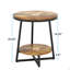 Table d'appoint moderne, table de bout rustique, table basse ronde