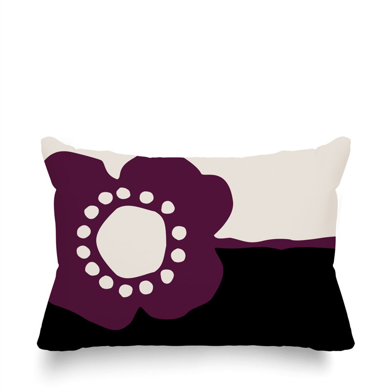 Coussin lombaire réversible intérieur / extérieur Sofi Minimalist, H 18 po x l 25 po, Mauve