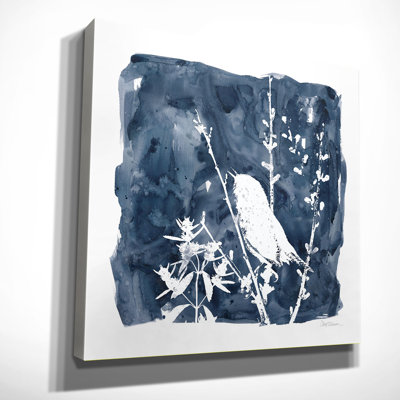 "indigo oiseau ii" par carol robinson, reproduction d’art sur toile tendue