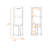 Macadamia 5-Bottle 2-Shelf Bar Cabinet