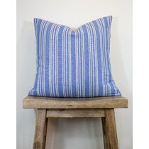 SoArtSi Beachy Blue Throw Pillow with Insert and Washable Zippered Cov