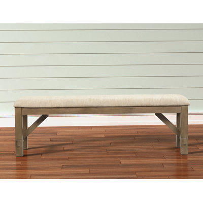 Wood Fabric Upholstered Dining Bench