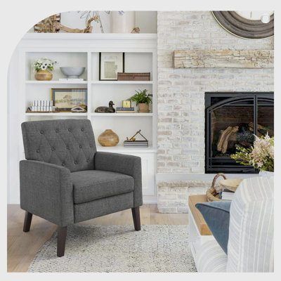 Fauteuil capitonné l 28,5 po