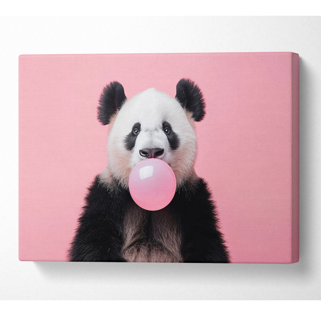 Panda Bubble Gum - Kunstdrucke auf Leinwand ohne Rahmen