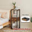 Table à plantes à 3 niveaux avec tiroir en tissu, supports de plantes d'angle pour plantes d'intérieur multiples, petite table d'appoint pour plantes d'intérieur
