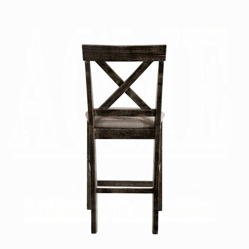 Ensemble de 2 chaises de salle à manger à hauteur de comptoir Contemporary, Gris