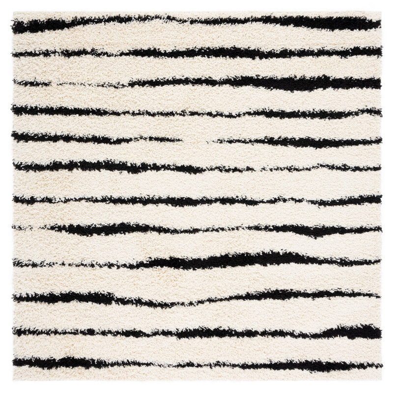 Glenvil Shag 600 Performance Abstract Rug, Square 6'7"