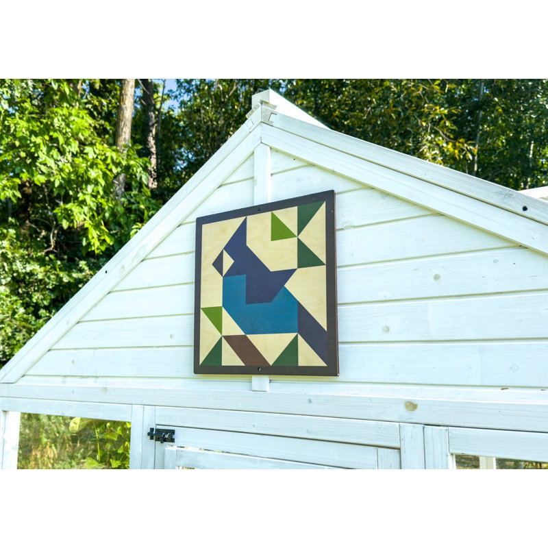 Art de serre et de jardin Wrought Studio ™ - courtepointe Blue Jay