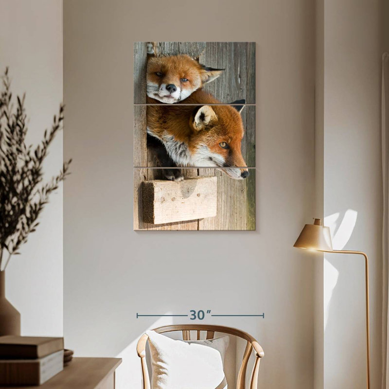 Brampt Sleepy Red Fox, 57" H x 36" W