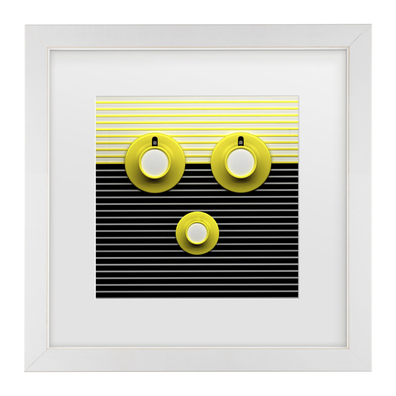 Œuvre encadrée à la bolognaise, boltony, White Framed, 13" H x 13" W